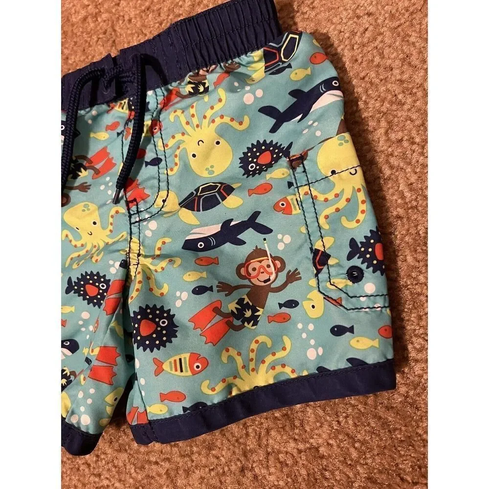 Old Navy 12-18 month Boys Bathing Suit • Underwater Design